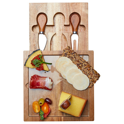 Braemar Glass Cheese Board & Knife Set D387