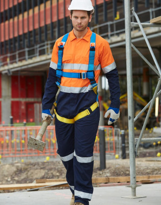 Mens Cotton Drill Coverall with 3M Scotchlite Reflective Tapes SW207