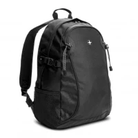 Black Swiss Peak Logo Outdoor Backpack 