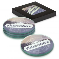 Venice Glass Coaster Set of 4 Round - Full Colour 120167