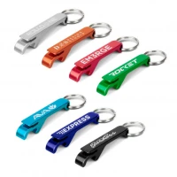 Snappy Metal Bottle Opener Key Ring 123584