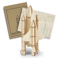 BRANDCRAFT Rocket Ship Wooden Model 124051