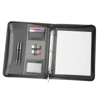 A4 Zippered Compendium with Removable 3 Ring Bind 9032