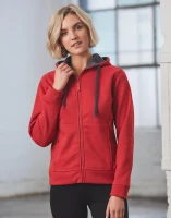 Ladies Full Zip Contrast Bonded Fleece Hoodie FL18