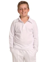 Kids TrueDry Mesh Knit Long Sleeve Cricket Polo PS29KL