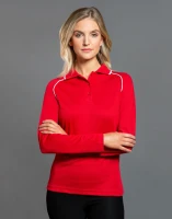 Ladies CoolDry Long Sleeve Contrast Colour Polo PS44