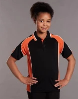 Kids CoolDry Contrast Short Sleeve Polo with Sleeve Panels PS61K