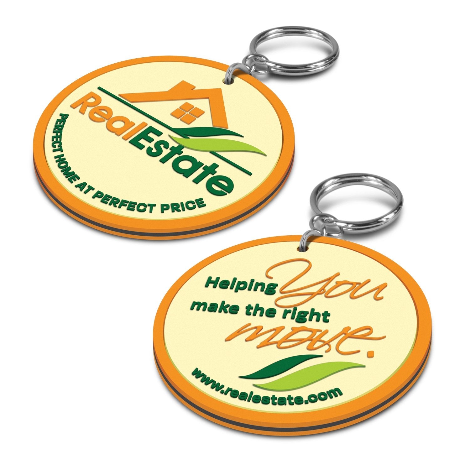 PVC Key Ring - Double Sided Bulk | Can be produced in almost any colour