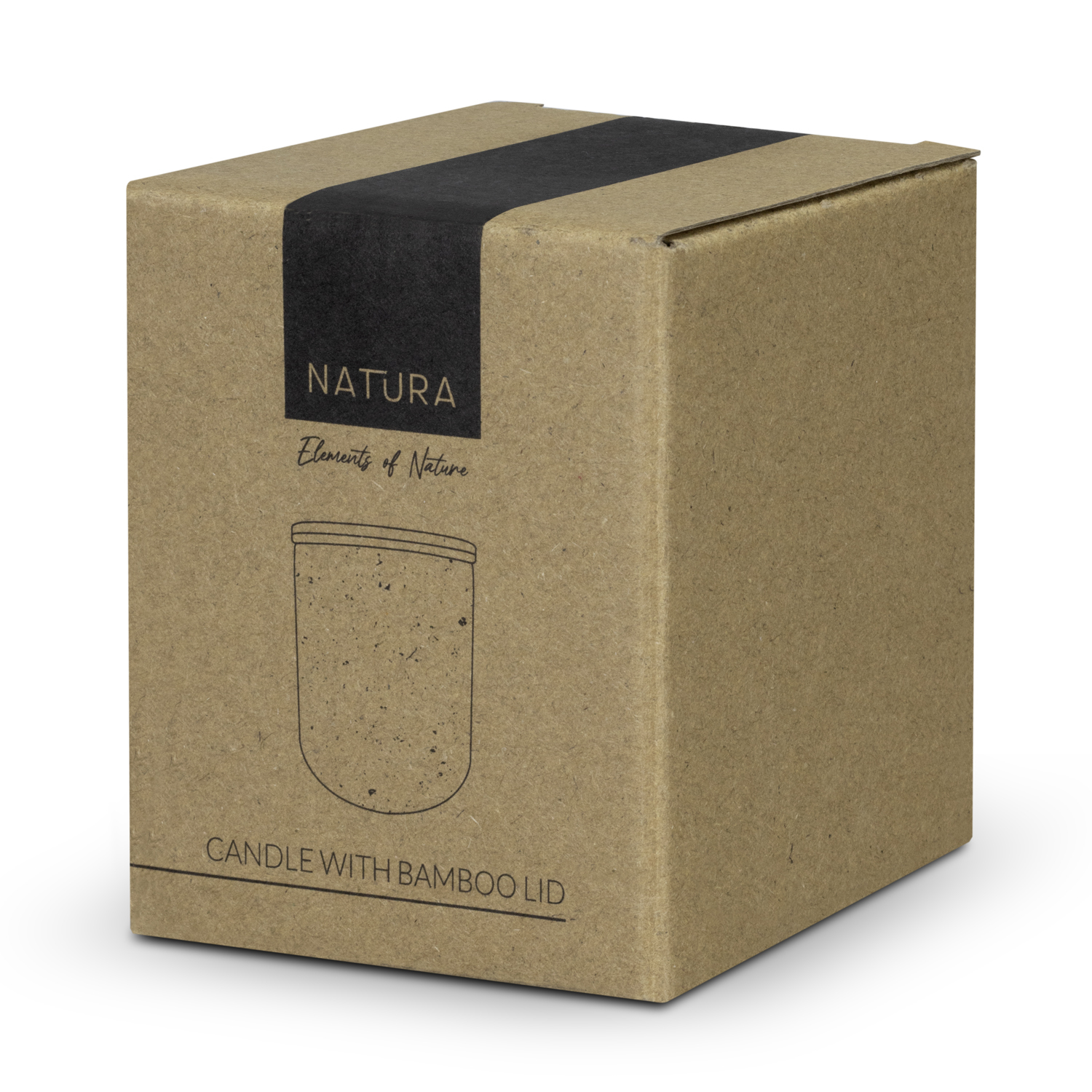 NATURA Candle with Bamboo Lid 125317 | Gift Box