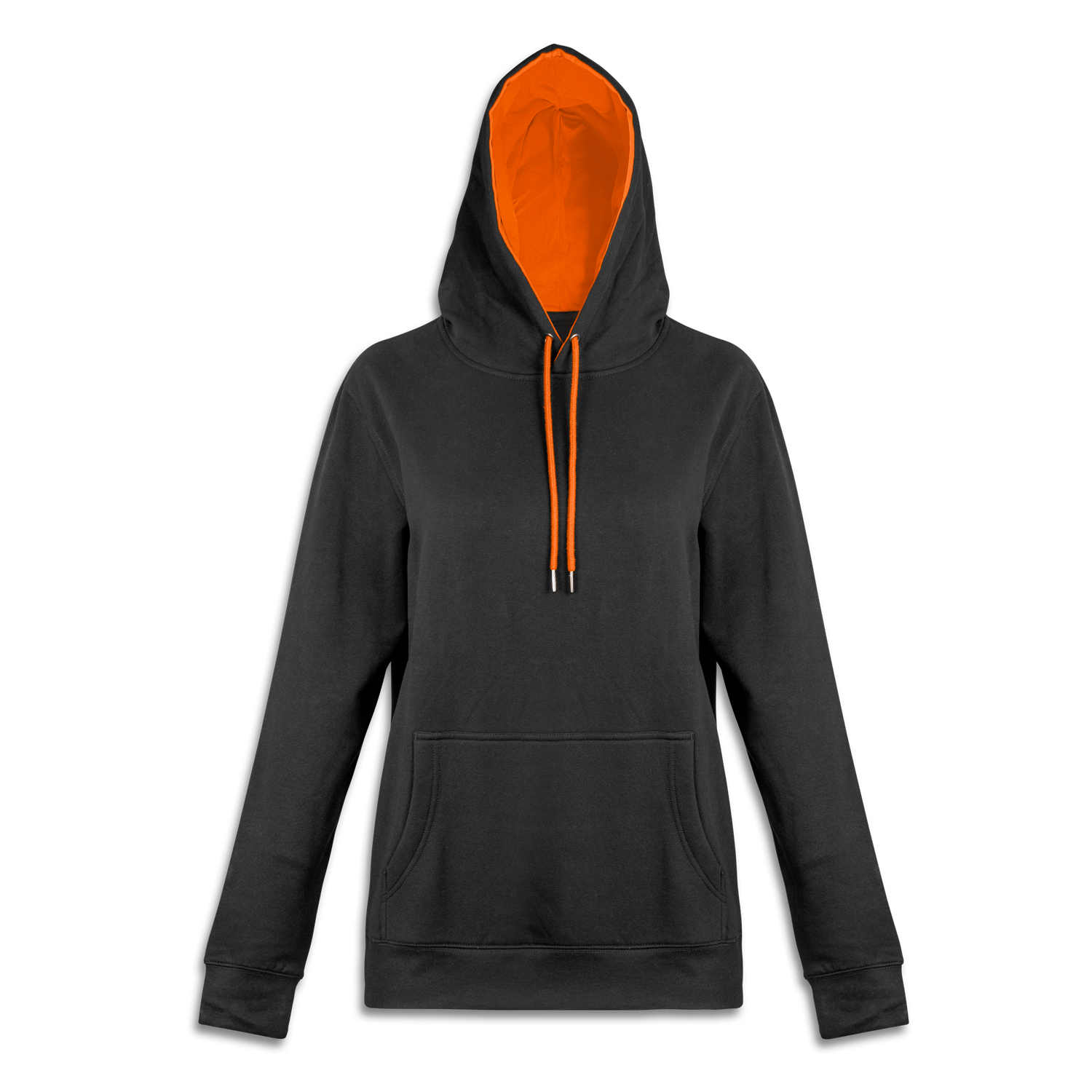 TRENDSWEAR Studio Contrast Unisex Hoodie 125538 | Black/Orange