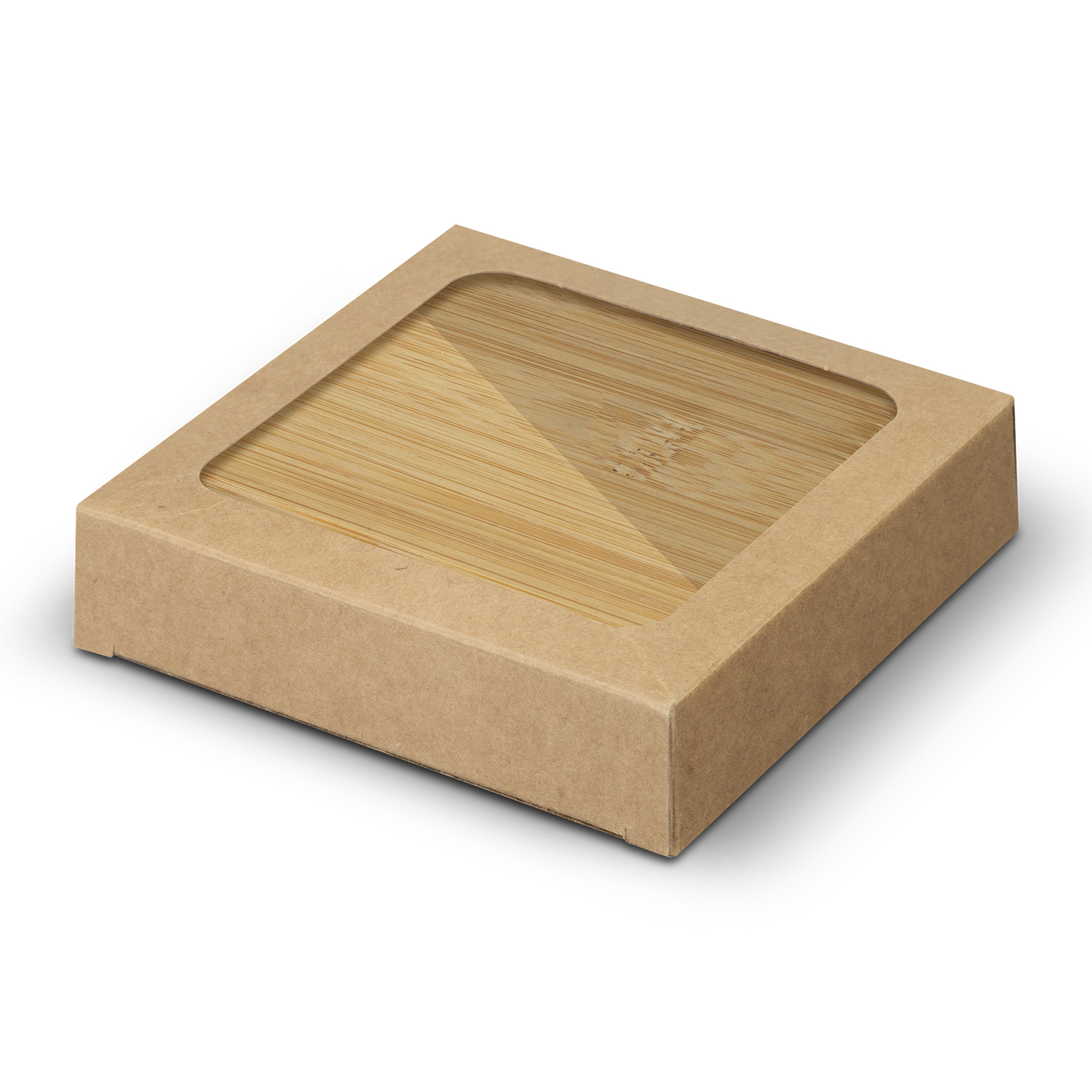 Bamboo Bottle Opener Coaster Set of 2 - Square 125551 | Gift Box