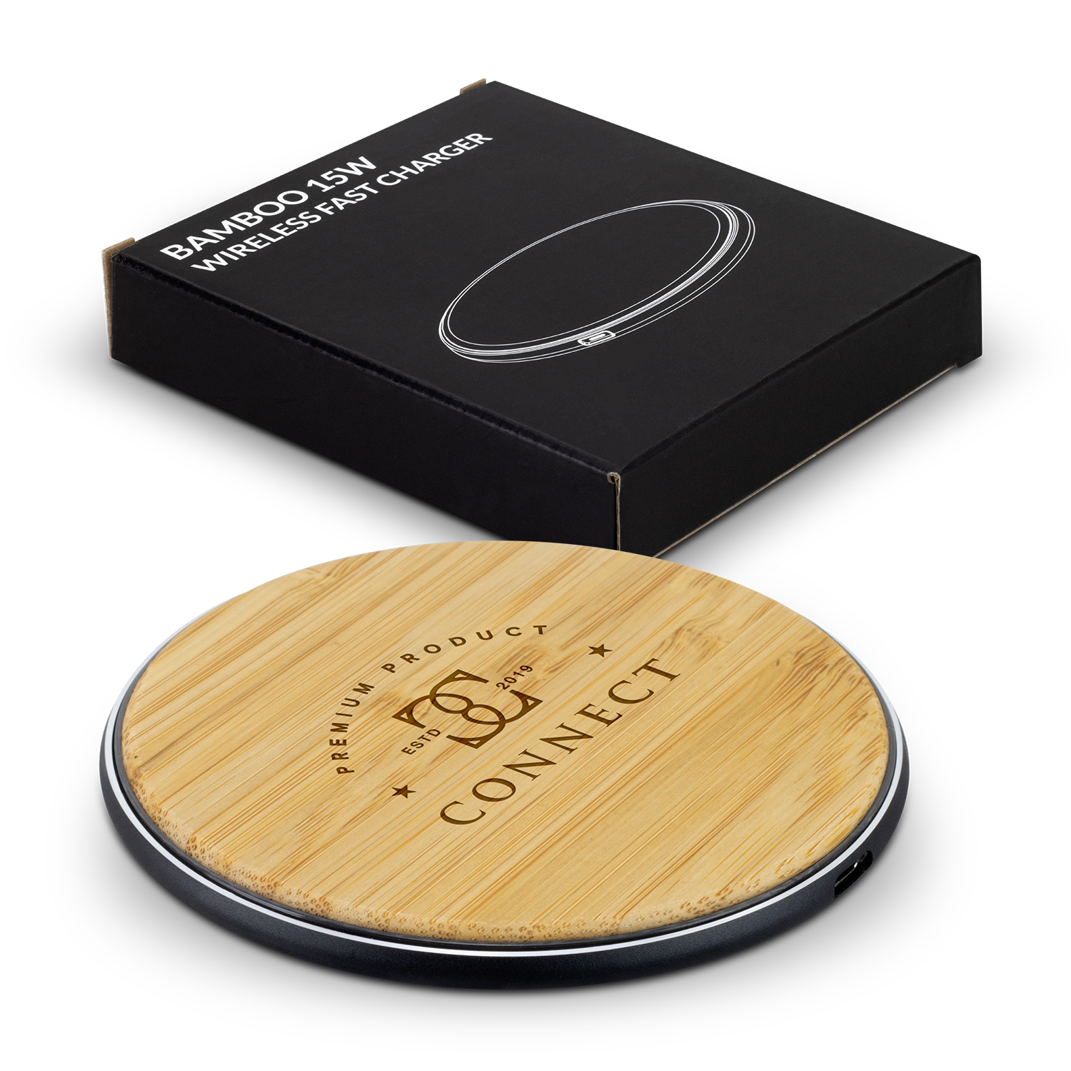 Bamboo 15W Wireless Fast Charger 125555