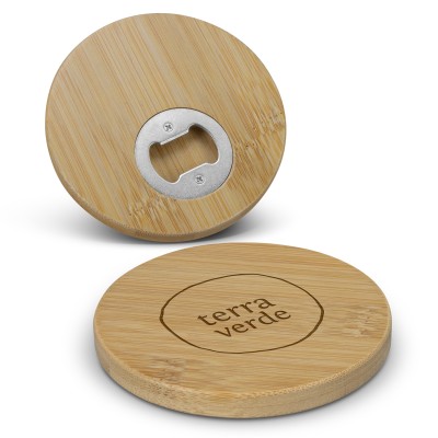 Bamboo Bottle Opener Coaster - Round 125938