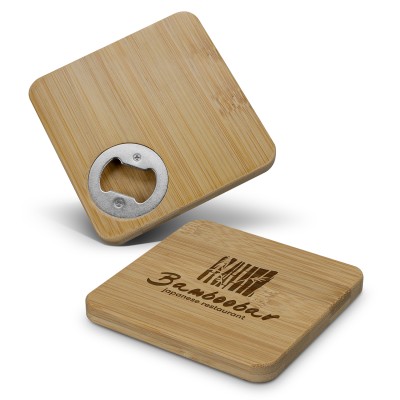 Bamboo Bottle Opener Coaster - Square 125939