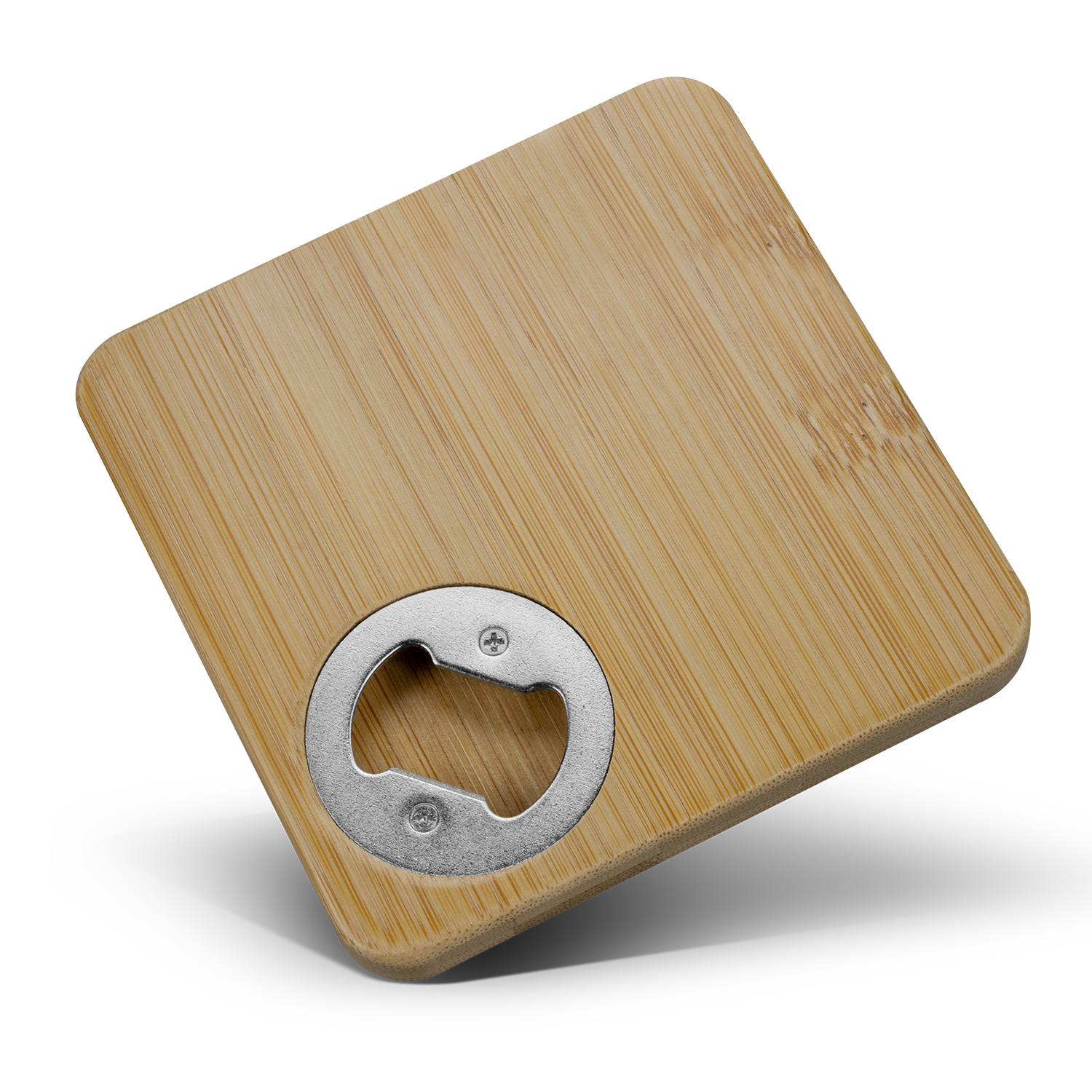 Bamboo Bottle Opener Coaster - Square 125939 | Detail