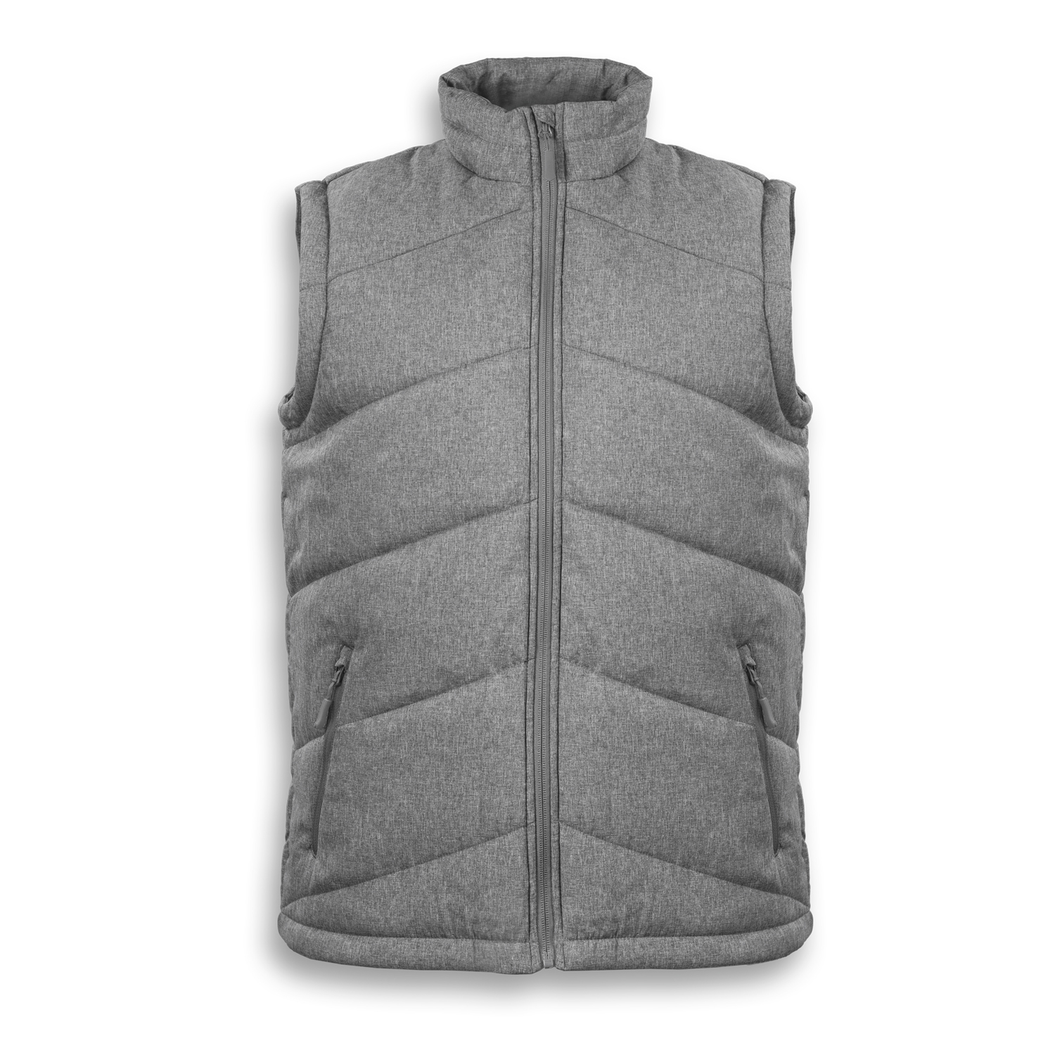 TRENDSWEAR Newport Mens Puffer Vest 125976 | Heather Charcoal