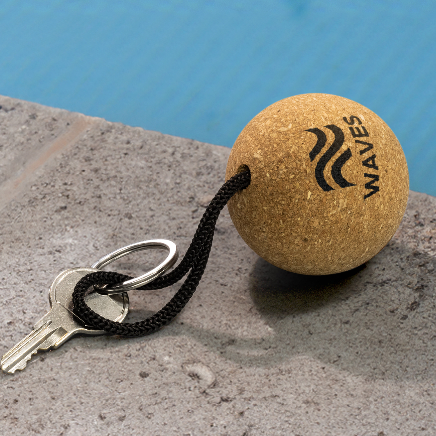 Cork Floating Key Ring - Round 126233 | Feature