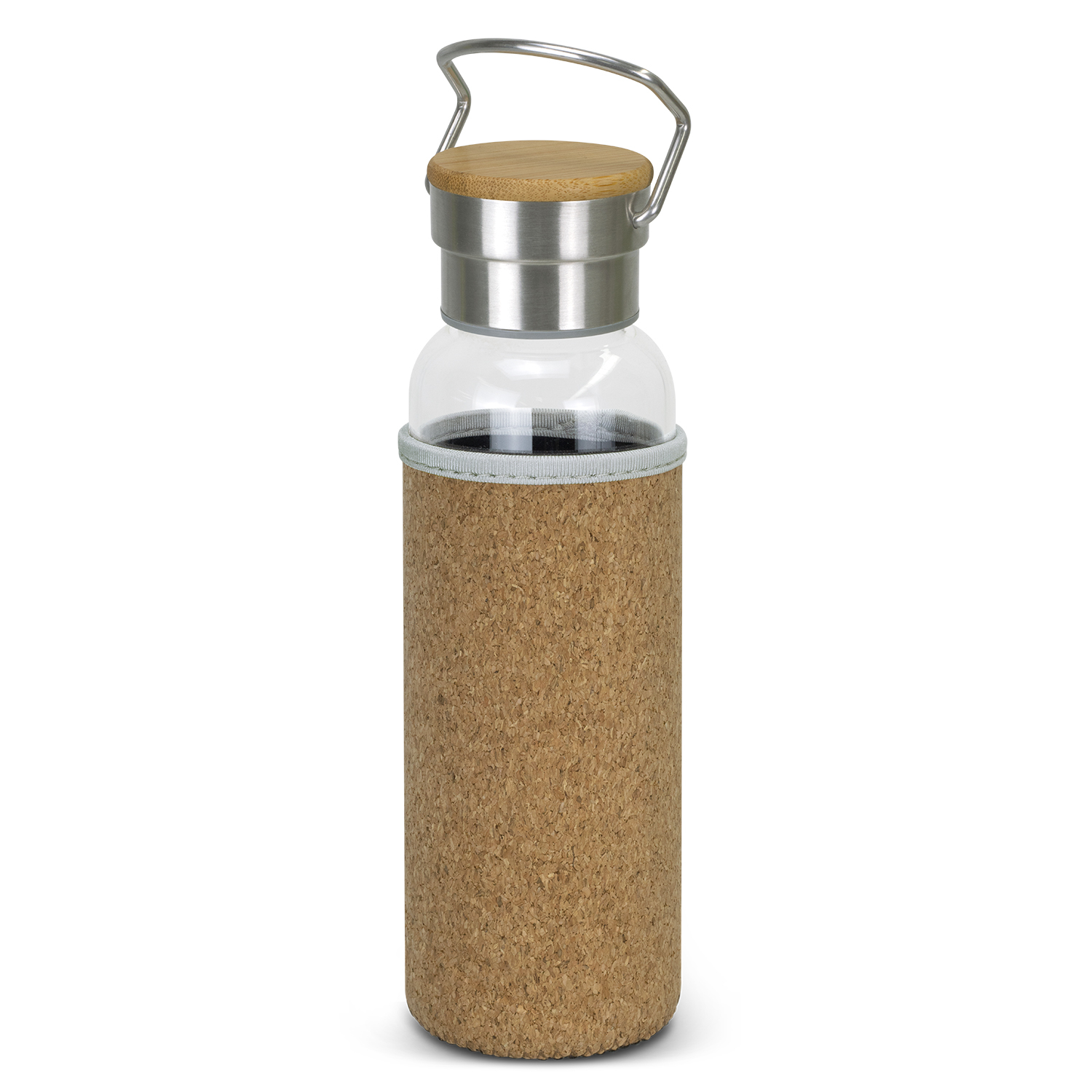 Nomad Glass Bottle - Cork Sleeve 126236 | Clear/Natural Sleeve