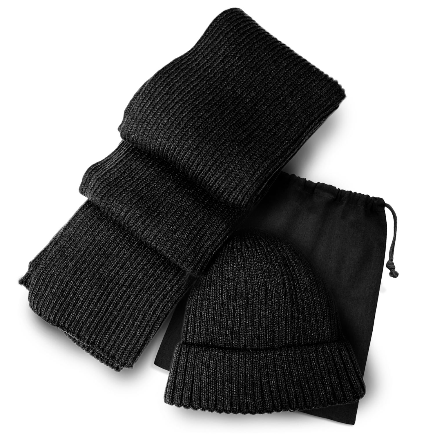 Denali Scarf and Beanie Set 126543 | Black