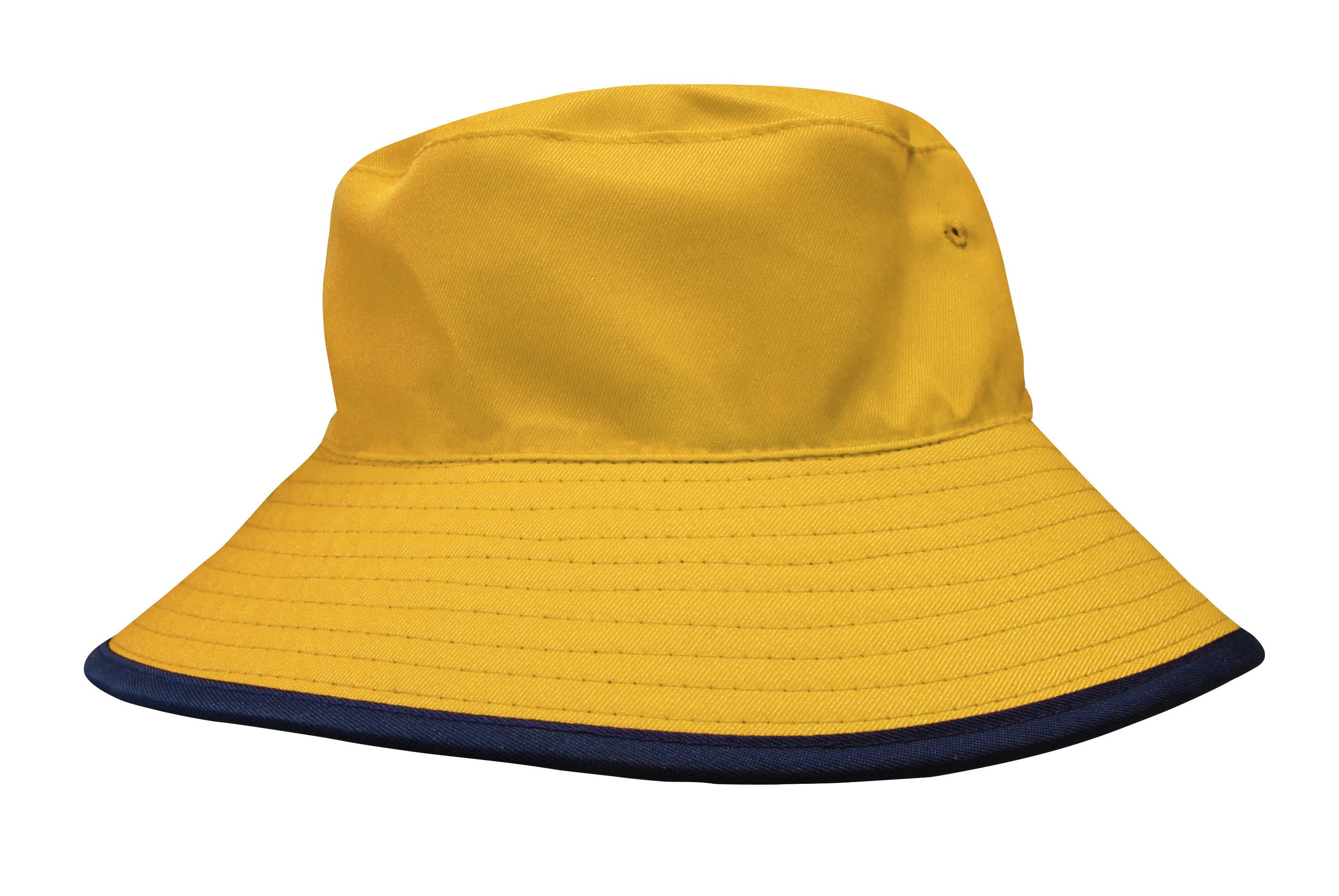 Reversible Breathable Poly Twill Bucket Hat 3935 | Navy Gold