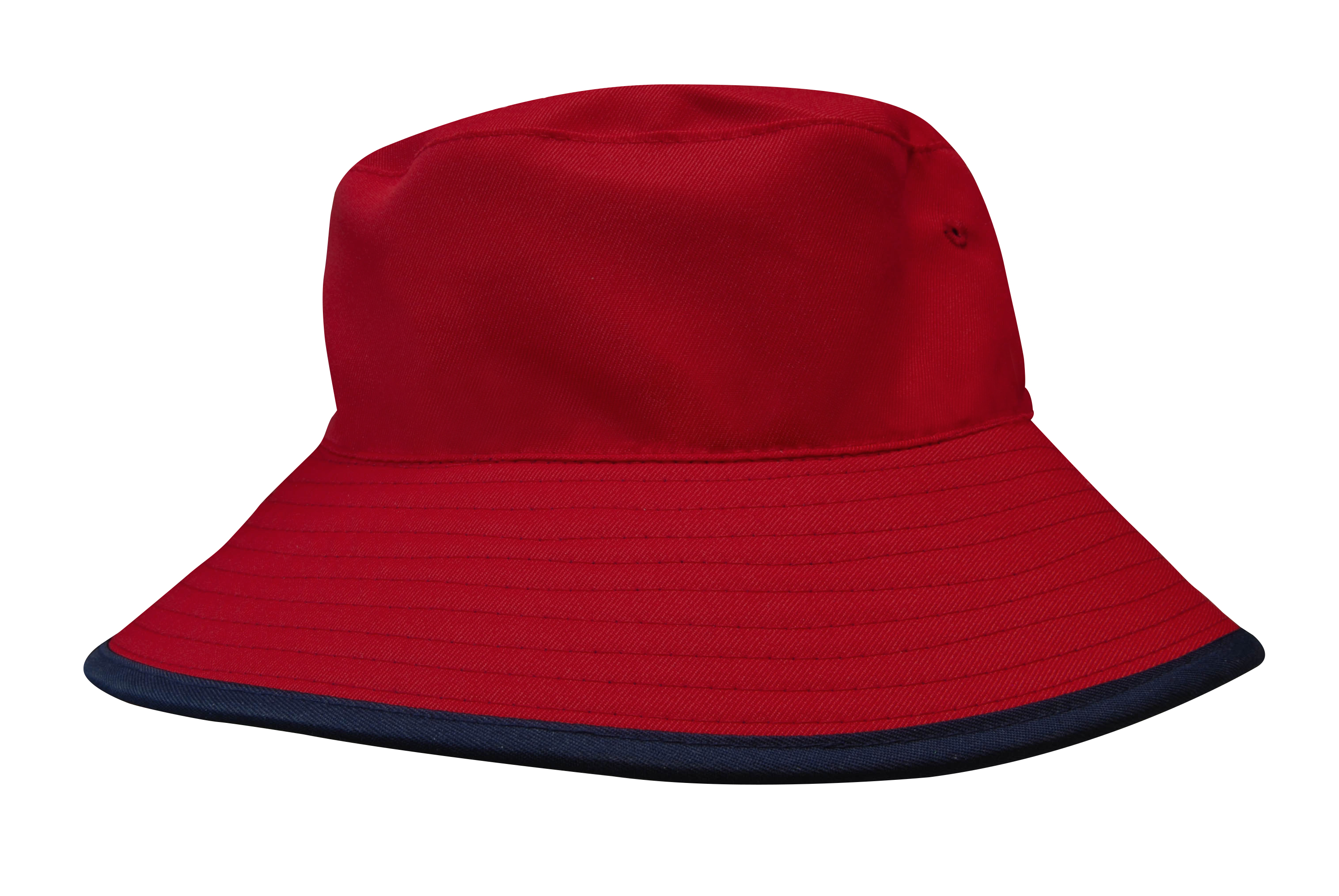 Reversible Breathable Poly Twill Bucket Hat 3935 | Navy Red