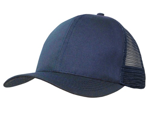 Recycled Breathable Poly Twill with Mesh Back Cap 3982 | navy