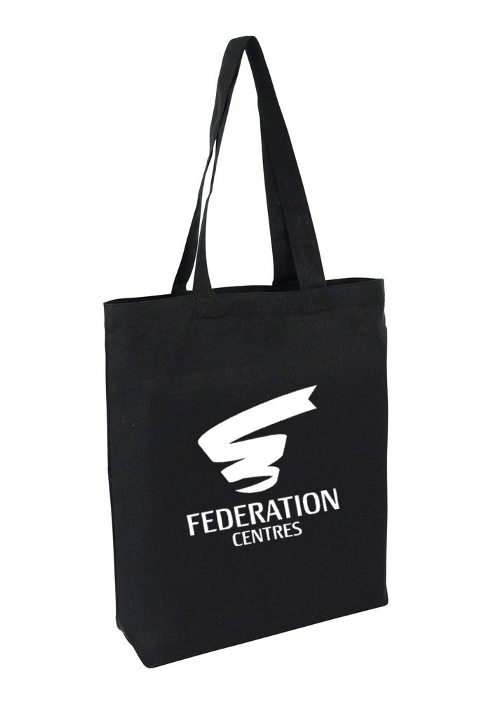 Buy Heavy Cotton / Canvas Bag Tote Black With Bottom Only 