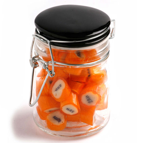 Clip Lock Jar with Personalised Rock Candy 125g CC020F