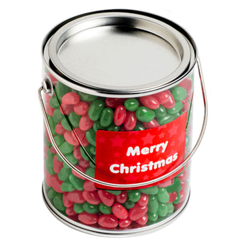 Big PVC Bucket filled with Christmas Jelly Beans 950G CCX005A