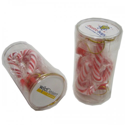 PET Tube filled with Candy Canes x6 CCX007