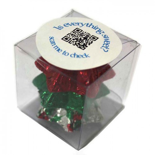 Cube filled with Christmas Chocolates 30g CCX012