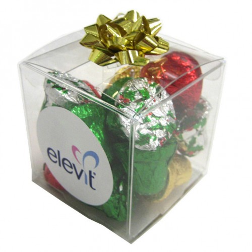 Cube filled with Christmas Chocolates 60g CCX013