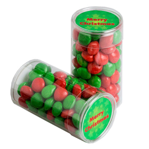 PET Tube filled with CHRISTMAS CHEWY Fruits 100g CCX014G