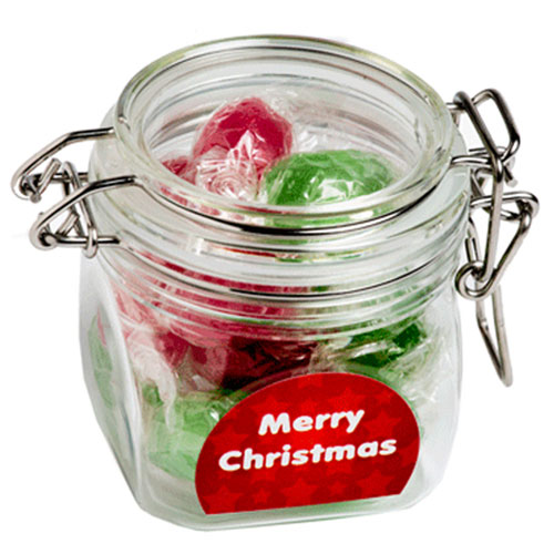 Christmas Twist Wrapped Boiled Lollies in Canister 100G CCX015G