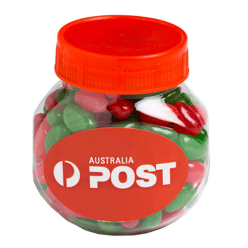 Plastic Jar filled with CHRISTMAS Jelly Beans 170g CCX026A