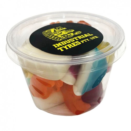 Tub filled with Christmas Mixed Lollies 100g CCX081E-BG