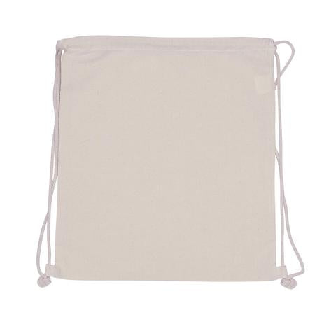 Cotton Calico Bag - Backpack (Drawstring) CTN-BACK Plain Bag