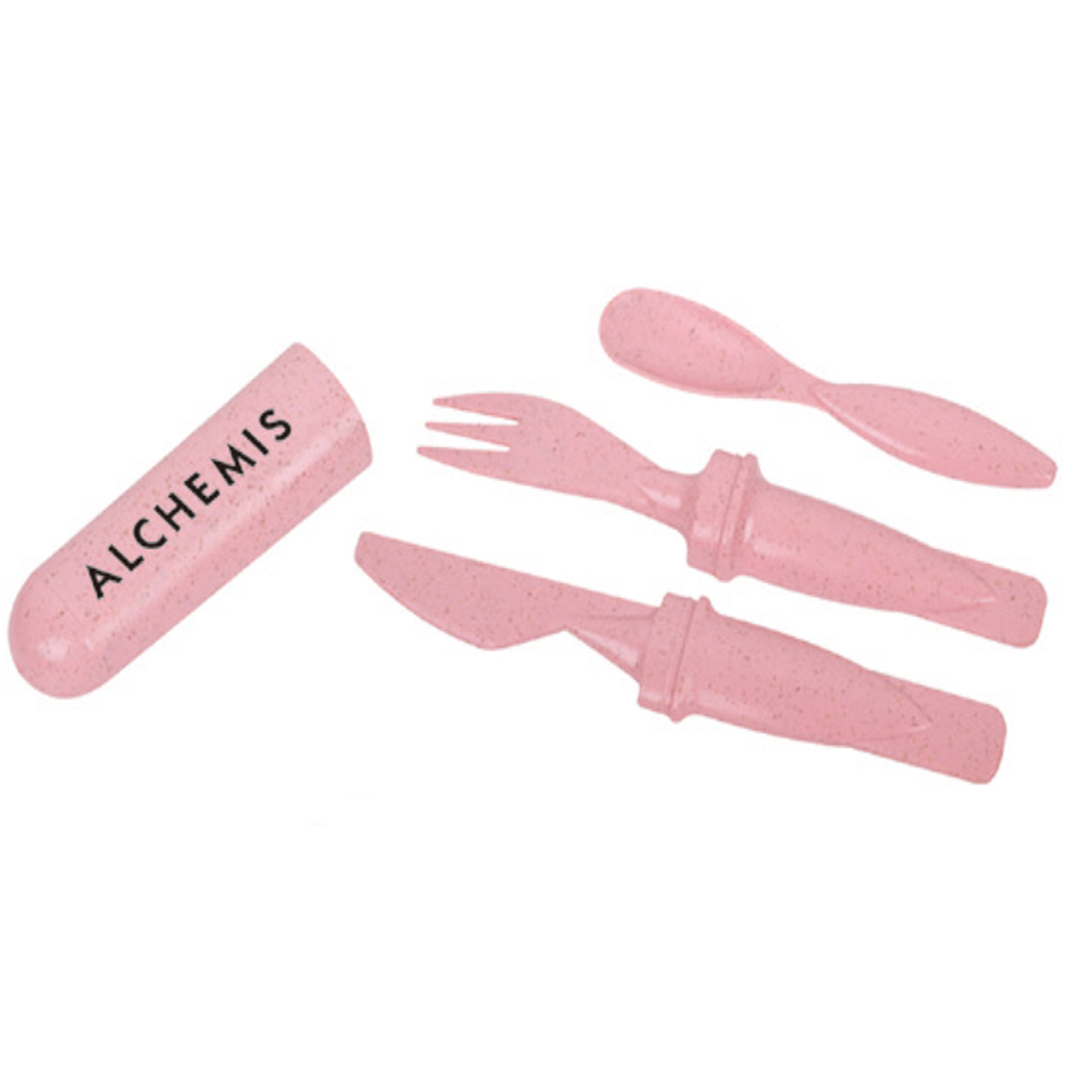 Cutlery Set - Wheat Straw DS550B | Pink