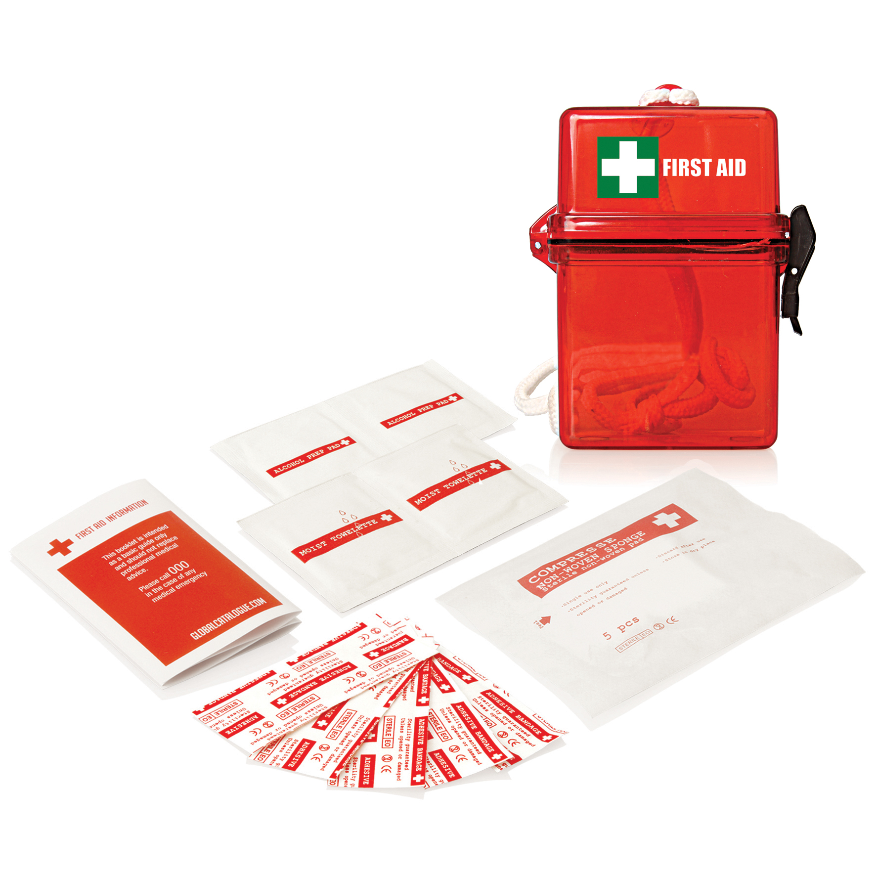 First Aid Kit Waterproof 15pc FA103 | Red