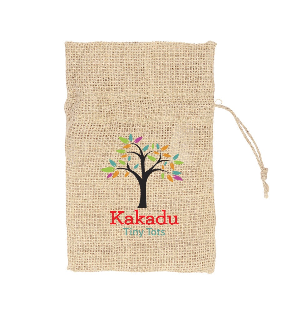 Printed Jute Small Pouch 