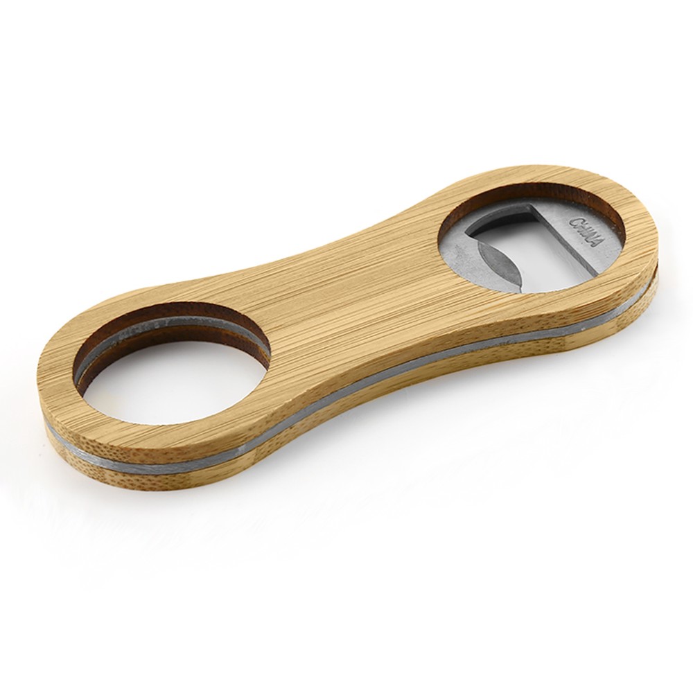 Intox Bamboo Bottle Opener Key Ring KRB021 | Natural