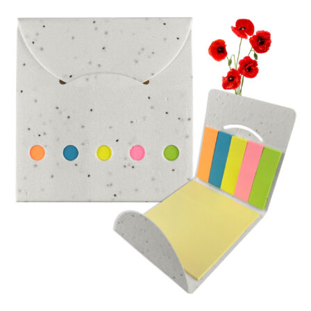 Corn Poppy Seed Sticky Note Pad MH019 | White
