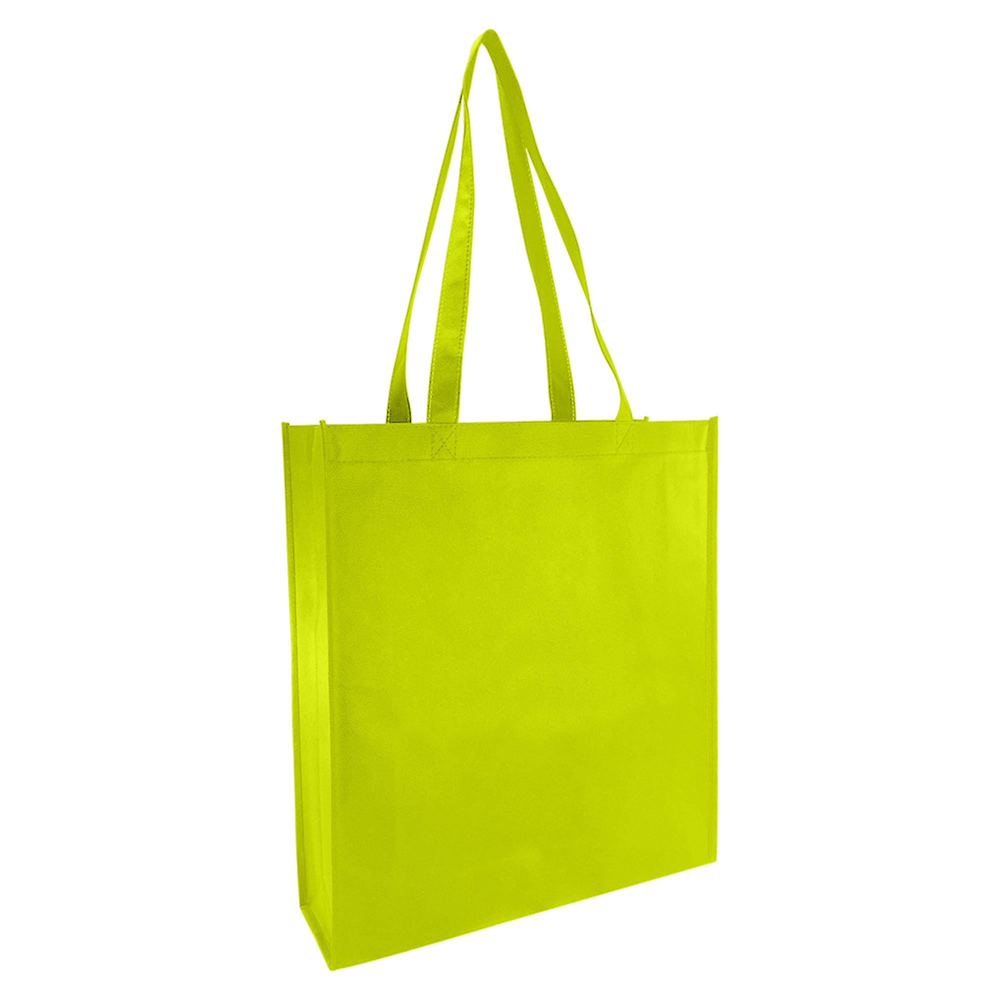 Non Woven Bag with Large Gusset NWB004 | Lime Green