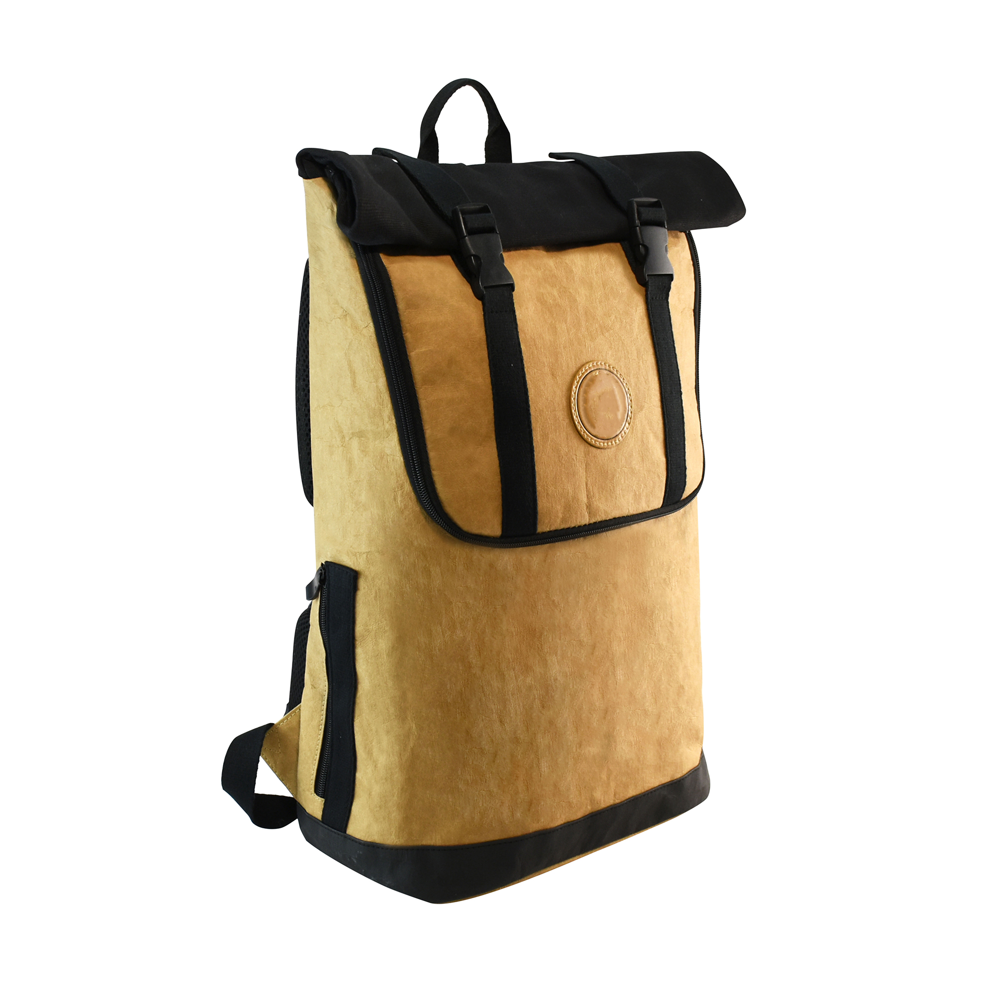 Village Kraft Paper Laptop Backpack PPB055 | Natural