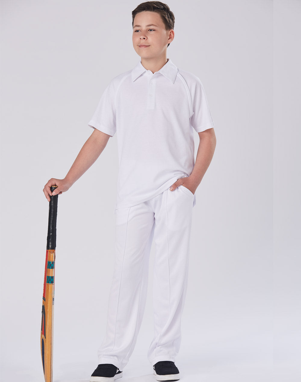 Kids TrueDry Mesh Knit Short Sleeve Cricket Polo PS29K