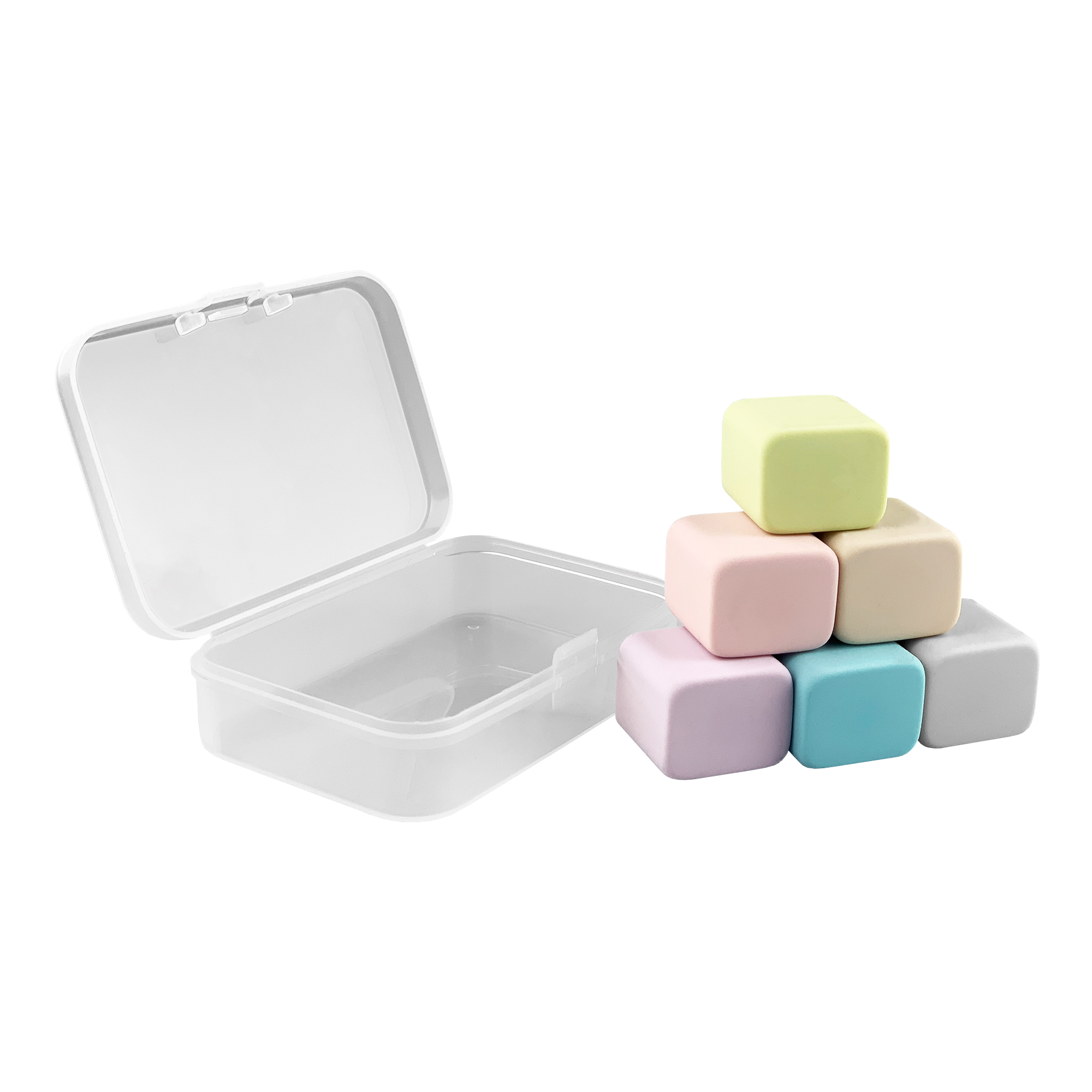 Happy Cube Rubber Eraser Set RB008 | Multicoloured