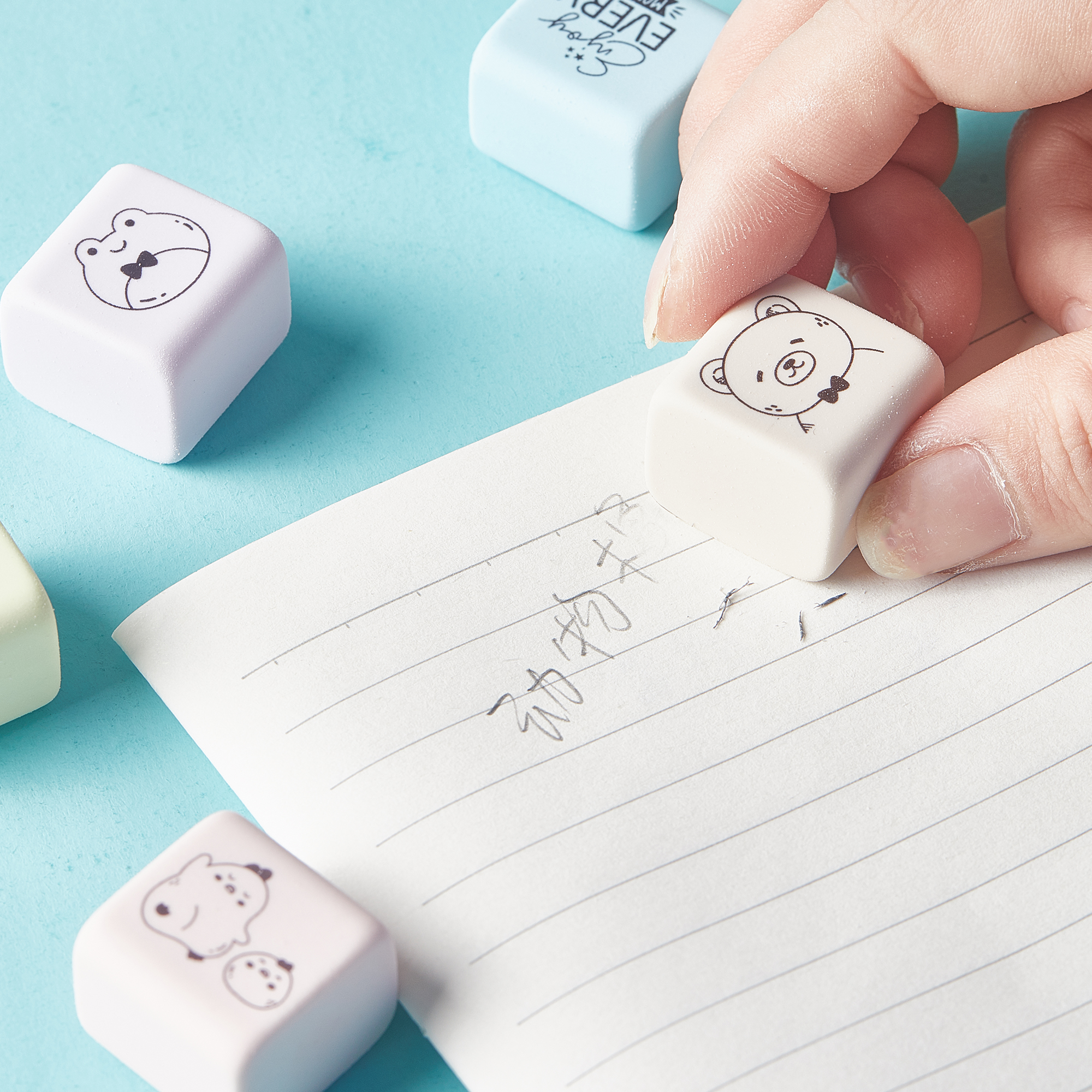 Happy Cube Rubber Eraser Set RB008 | Feature