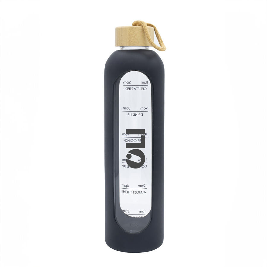 Arlo 1L Glass Water Bottle S990 | Black